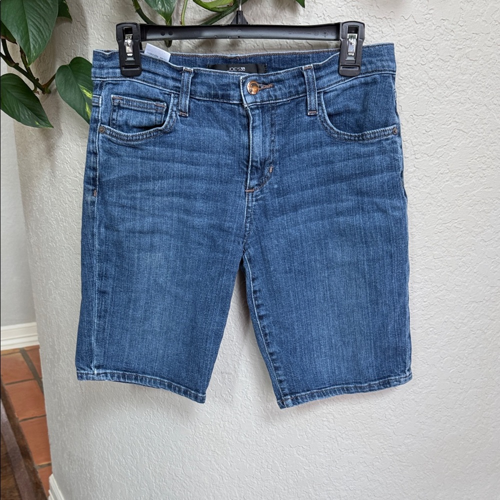Joe's Jeans Dark Blue Denim Shorts with Contrast Stitching